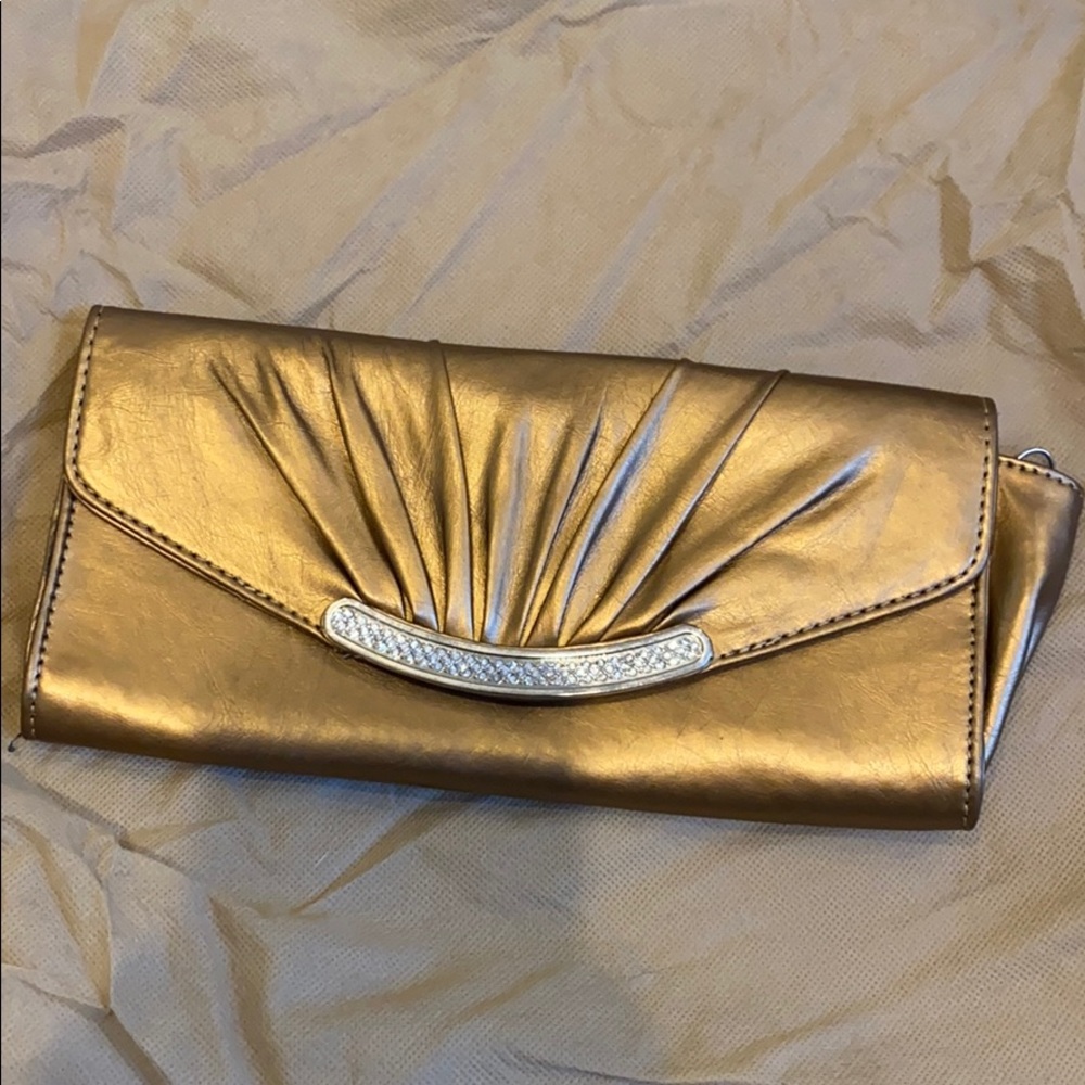 Bronze evening clutch